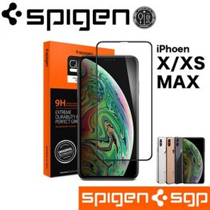 滿版 Spigen iphone X/XS MAX 9H鋼化玻璃貼防爆抗指紋 SGP 送貼膜神器