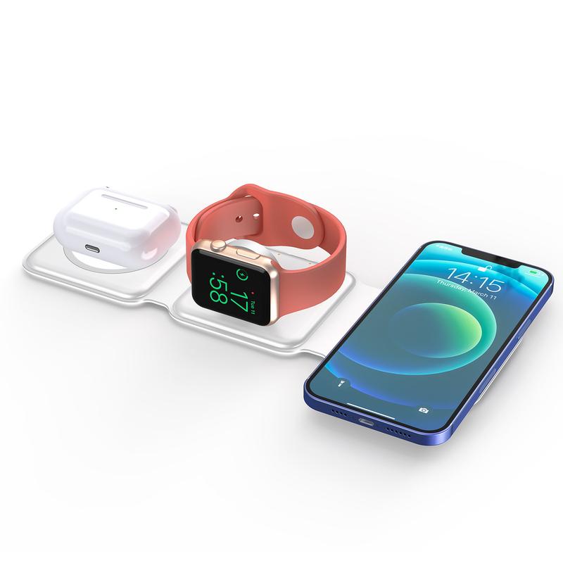iPhone三合一磁吸折疊無線充(手機_手錶_耳機)