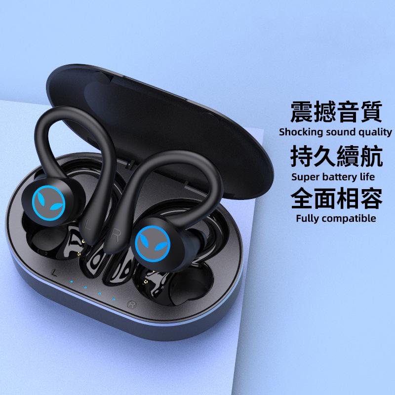 無線藍牙耳機掛耳式超长續航大電量跑步運動智能降噪
