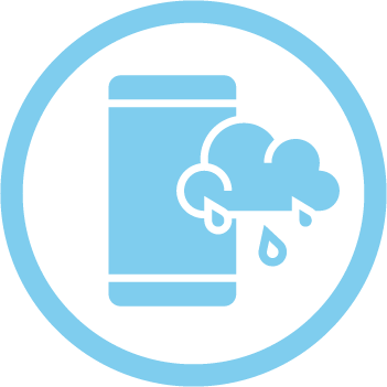 被雨淋濕