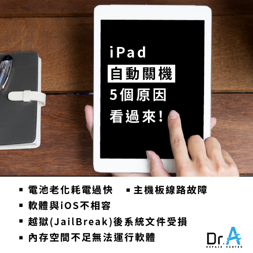 5個iPad自動關機原因-iPad自動關機,iphone維修,iphone換電池,iphone維修中心,台中iphone維修,台中iphone備份,台中mac重灌,台中mac維修,台中蘋果維修,台中Apple維修中心