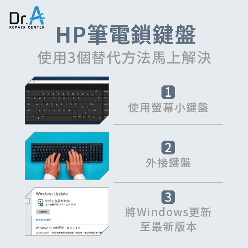 HP筆電鎖鍵盤使用3替代方法-HP筆電鎖鍵盤