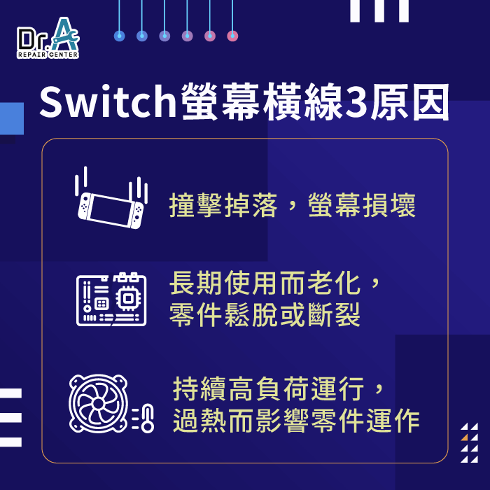 Switch螢幕橫紋出現原因-Switch螢幕出現線條