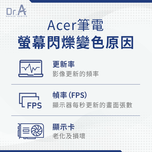 Acer筆電螢幕閃爍變色原因-Acer筆電螢幕閃爍