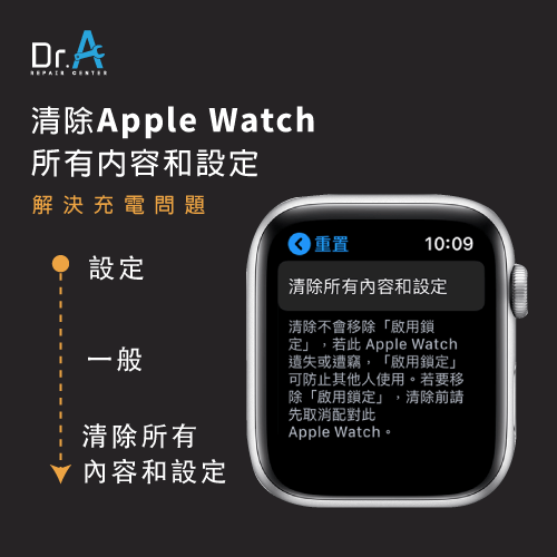 Apple Watch電充不進去-清除Apple Watch所有內容和設定