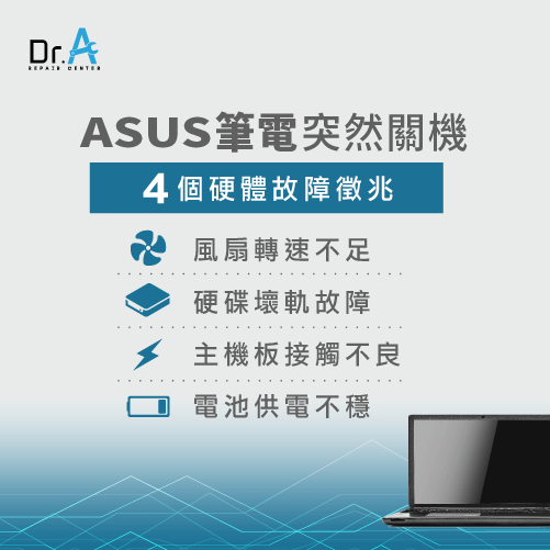 ASUS筆電維修推薦-ASUS筆電突然關機