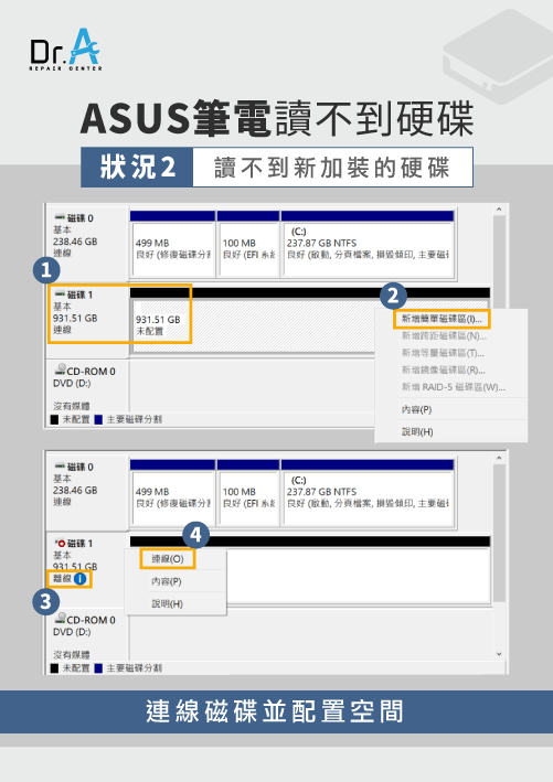 ASUS筆電讀不到硬碟-ASUS筆電讀不到新硬碟