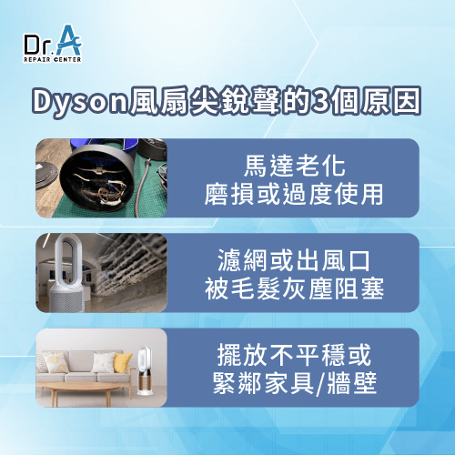  Dyson風扇尖銳聲原因-Dyson清淨機 風扇尖銳聲