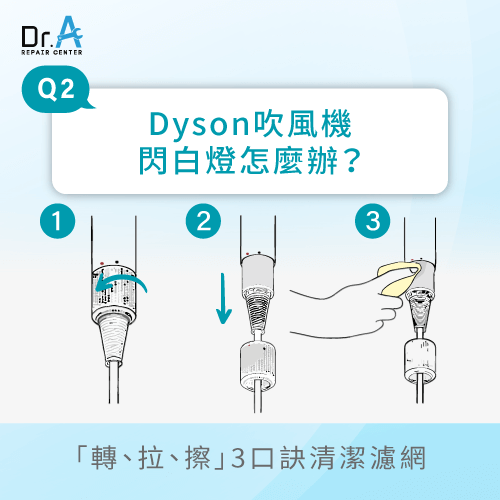Dyson吹風機閃白燈怎麼辦-Dyson吹風機白燈閃爍