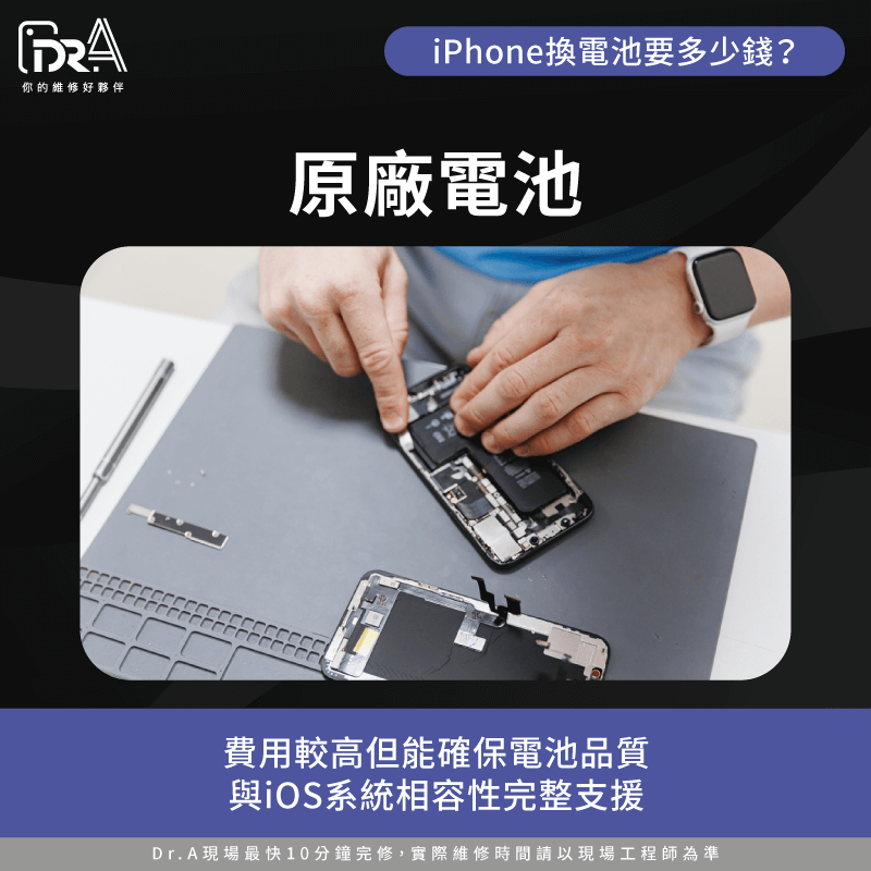 原廠電池完全符合Apple技術規格,與iOS系統完美整合,品質穩定有保障 原廠電池品質保證-iPhone換電池要多少錢