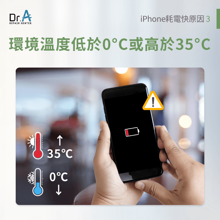 電池溫度過高或過低-iPhone耗電快怎麼辦
