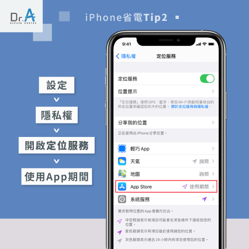 關閉個別App定位功能-iPhone耗電快怎麼辦