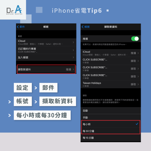 延長擷取新資料的時間-iPhone耗電快怎麼辦