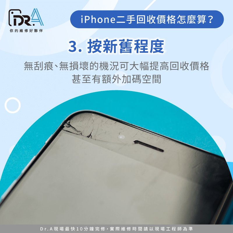 無刮傷、無維修記錄的手機會被列為良好機況,回收價也會更貼近市價上限 新舊程度決定高低-iPhone二手回收價