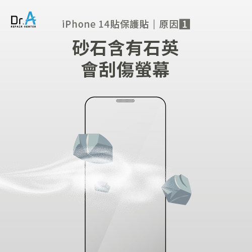 砂石中的石英會對螢幕產生刮痕-iPhone 14需要保護貼嗎