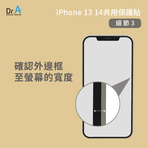 邊框至螢幕距離-iPhone 13 14保護貼共用