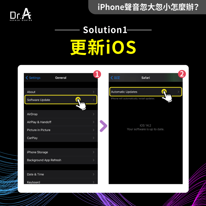 更新iOS系統-iPhone聲音忽大忽小怎麼辦