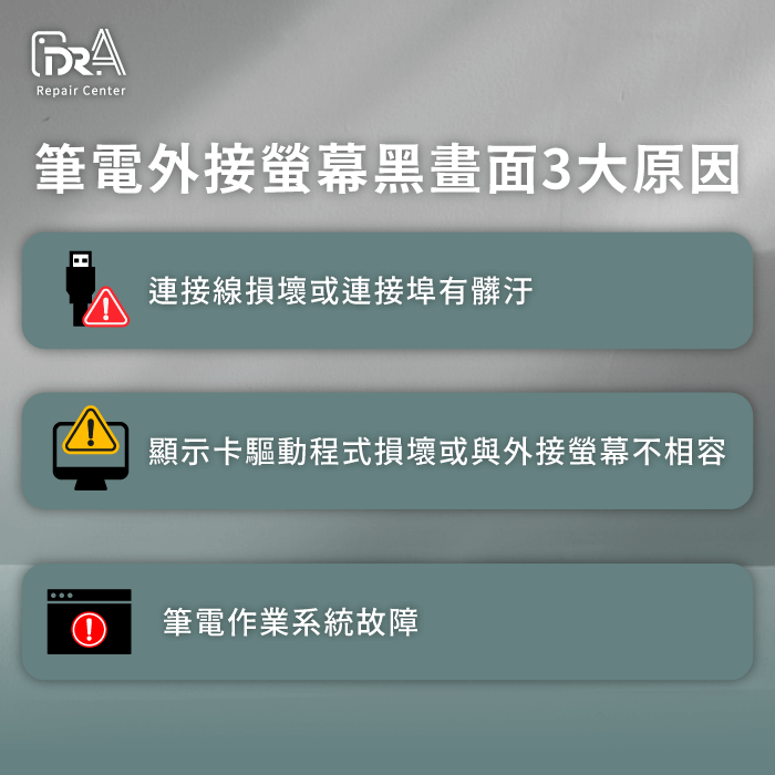 筆電外接螢幕黑畫面的原因-筆電外接螢幕黑畫面
