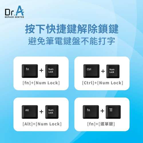 按下快捷鍵解除鎖鍵-筆電鍵盤不能打字