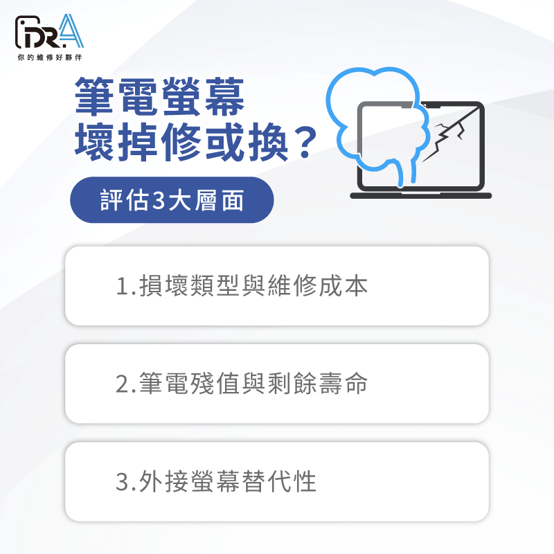 從損壞類型、殘值與外接需求評估筆電螢幕要不要維修 筆電螢幕壞掉要修嗎-筆電螢幕壞掉維修