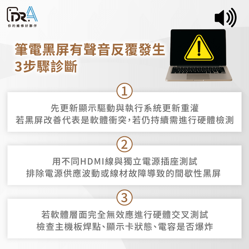 筆電黑屏有聲音反覆發生解決方法-筆電突然黑屏有聲音