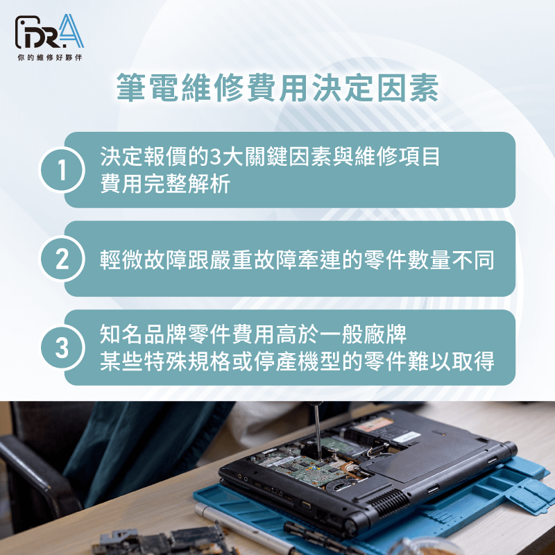 維修費用決定因素-筆電維修費用