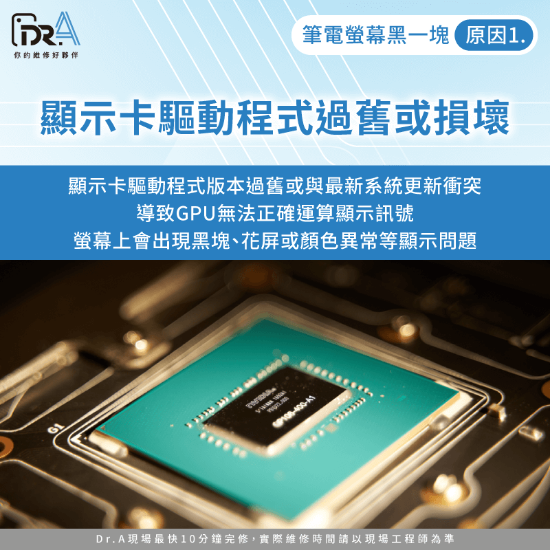 顯示卡驅動程式問題-筆電螢幕黑一塊
