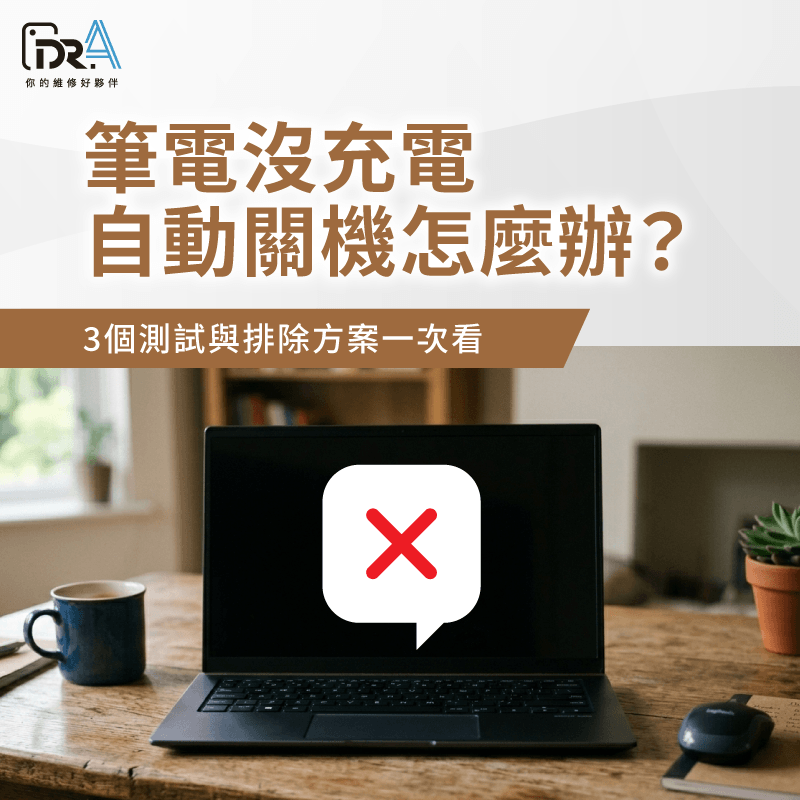 筆電沒充電自動關機測試與排除方案 筆電沒充電自動關機 -筆電沒在充電