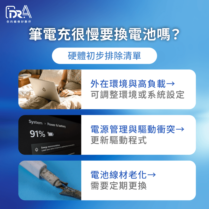 筆電充電異常換電池與設定3層面判斷 筆電充很慢要不要換電池 -筆電充電斷斷續續