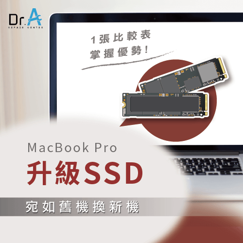 MacBook Pro升級SSD宛如舊機換新機!1張表比較優勢-Dr.A 3C維修