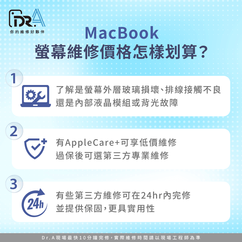 透過正確評估損壞狀況、善用保固、選對維修時機,可以大幅節省維修費用 MacBook螢幕維修價格怎樣划算-MacBook螢幕維修多少錢