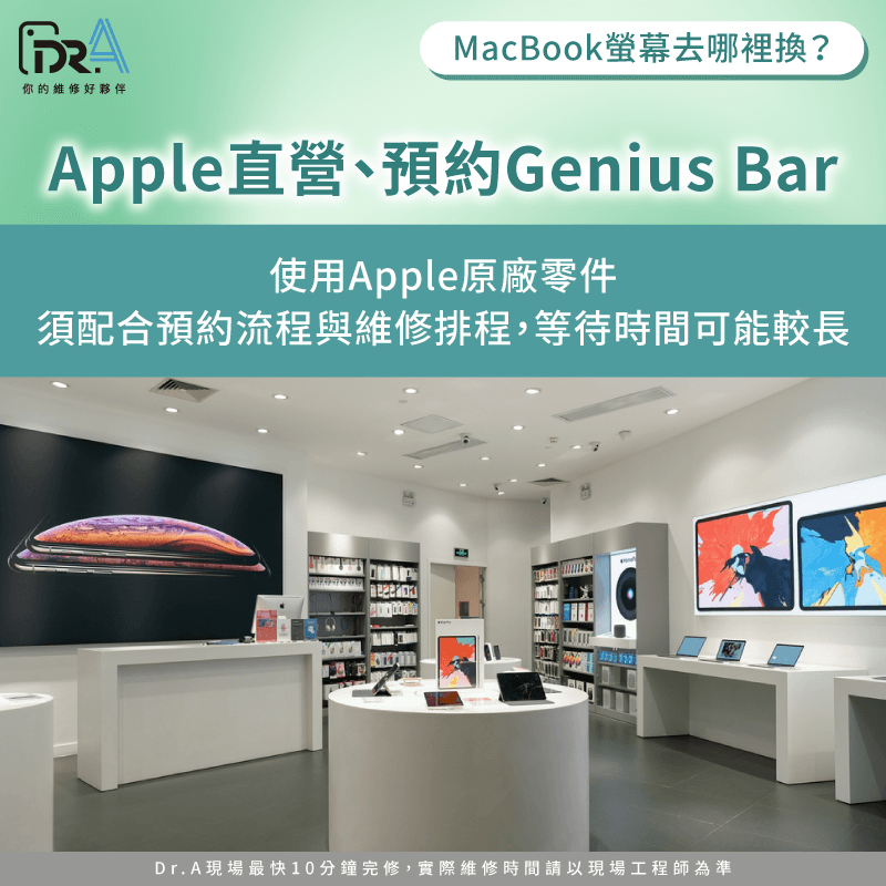 Apple直營與Genius Bar-MacBook螢幕去哪裡換
