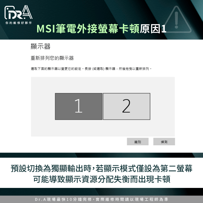 輸出模式與顯卡分配問題-微星筆電外接螢幕卡頓