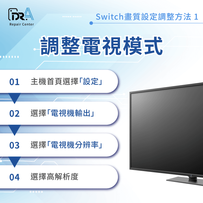 電視模式下調整畫質-Switch畫質設定