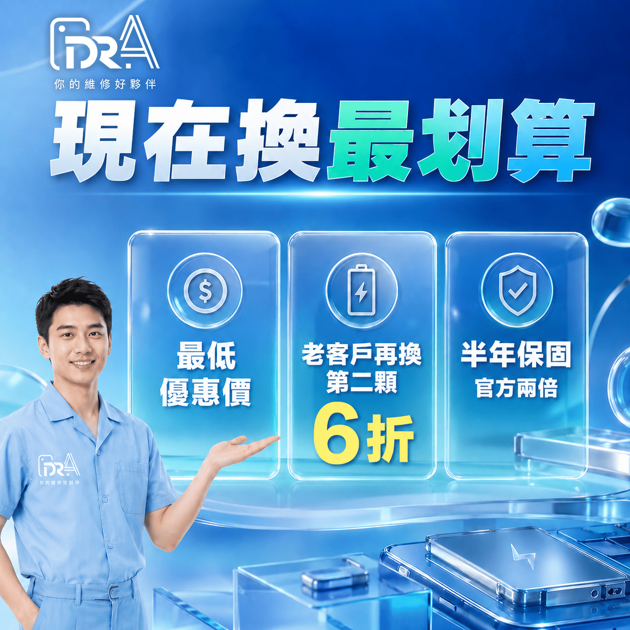 換iPhone原廠電池,限時加購方案同步推出 限時加購方案同步推出-iPhone換原廠電池